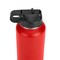 Makerflo Hydro Powder Coated Tumbler, Sipper Water Bottle With Handle, Stainless Steel Double Wall Insulated, BPA Free Plain Tumblers, 25 Pcs Travel Flask with Spill Proof Lid And Straw (Red, 32oz)